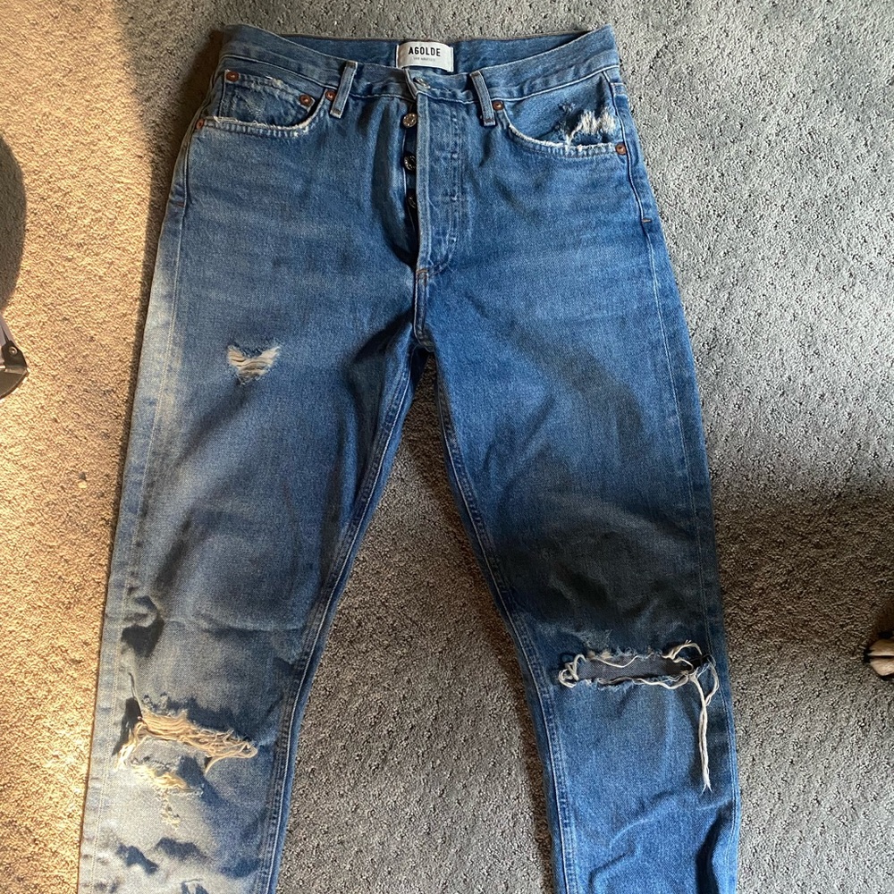 Agolde Jamie High Rise Straight in Arrival Jeans